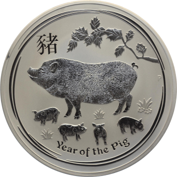 Australien 30 Dollars 2019 Year Of The Pig - 1 kg Feinsilber